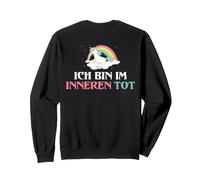 Backprint Sono Morto Dentro l'unicorno Felpa