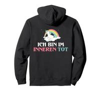 Backprint Sono Morto Dentro l'unicorno Felpa con Cappuccio