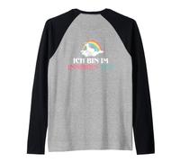 Backprint Sono Morto Dentro l'unicorno Maglia con Maniche Raglan