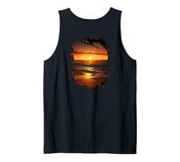 Backprint Spiaggia da Sogno Tropicale Relax sul Mare Onde Canotta