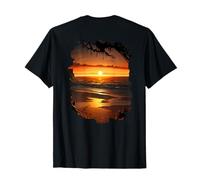 Backprint Spiaggia da Sogno Tropicale Relax sul Mare Onde Maglietta