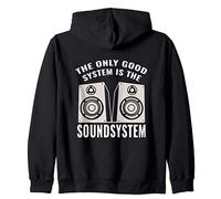 Backprint Tekno Only A Soundsystem is a Good System Felpa con Cappuccio