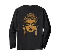 Backprint Testa di Buddha Siddhartha Gautama Maglia a Manica