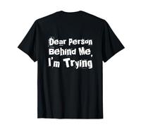 Backprint Testo Funny People Cara Persona Dietro di Me STO provando Maglietta