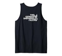 Backprint The German Shepherd Face - Cane Pastore Tedesco Canotta