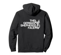 Backprint The German Shepherd Face - Cane Pastore Tedesco Felpa con Cappuccio