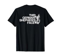 Backprint The German Shepherd Face - Cane Pastore Tedesco Maglietta