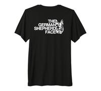 Backprint The German Shepherd Face - Cane Pastore Tedesco Maglietta Premium