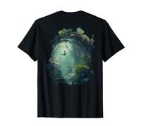 Backprint Un Percorso Attraverso magia del Bosco incantato Maglietta