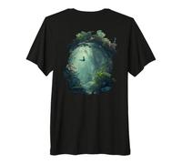 Backprint Un Percorso Attraverso magia del Bosco incantato Maglietta Premium
