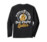 Backprint Vuoi Vivere 10 Anni in più suonando la Chitarra Maglia a Manica