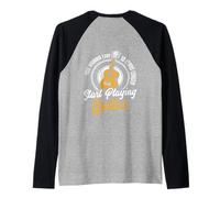 Backprint Vuoi Vivere 10 Anni in più suonando la Chitarra Maglia con Maniche Raglan