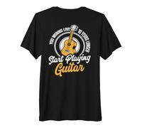 Backprint Vuoi Vivere 10 Anni in più suonando la Chitarra Maglietta Premium