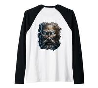 Backprint Zeus Il re degli dei greci Maglia con Maniche Raglan