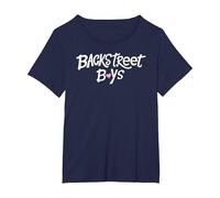 Backstreet Boys BSB Logo with Heart Maglietta, Donna Plus-Size, Navy, 1X