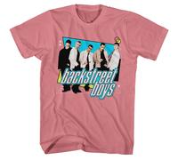 Backstreet Boys - Geometrico Conformazioni - Rosa Stampa Frontale Manica Corta