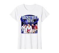 Backstreet Boys - Larger Than Life On White Maglietta, Donna, Bianco, XL