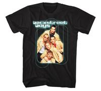 Backstreet Boys - Loops W Verde Blu Brilla - Manica Corta Nero Adulto T-Shirt