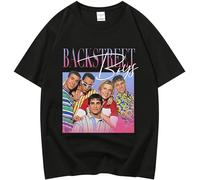 Backstreet T-Shirt Unisex 90S Vintage Tee Shirt Band Mens Womens Throwback Homage Tshirt Funny Hip Hop T Shirt Boys And Girls Black M