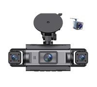 Backup Parcheggio Auto DVR Videoregistratore Visione Notturna 24 Parcheggio Monitor Scatola Nera 360 ° Registrazione Telecamera 4 Canali Dash Wifi Telecamera Posteriore(4Ch-Hardwire kit,64G SD Card)