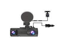 Backup Parcheggio Telecamera Cruscotto 3 Canali WIFI DVR Auto 1080P 3 Lenti Telecamera Interna Veicoli Telecamera Tre Vie DVR Registratore Video Telecamera Posteriore(32G)