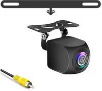 Backup Rear Camera Waterproof Night Vision 170 gradi Wide View Angle License Plate HD Rear View Camera Camera con Brackets for Universal Cars SUV RV and More