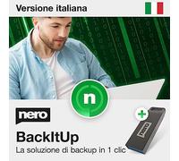Backup Software Nero BackItUp - Backup Automatico, Cloud e Ripristino Dati | Chiavetta USB Inclusa | Licenza a Vita | 1 PC | Windows 11/10/8/7