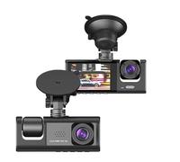 Backup Vista Posteriore Auto Telecamera Registratore Video Anteriore Opzionale Posteriore Visione Notturna Dashcam 1080P DVR 2/3 Telecamere Dash Cam Telecamera Bagagliaio(3 camera no card)
