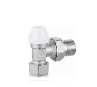Backwater Angolo della valvola di blocco Tipo DN15 DN20 1216 1620 Termostato adattatore Radiatore Valore d'ottone a sfera alimentazione del rubinetto Controllo del gasolio d'acqua(1620DN20)