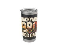 Backyard BBQ Cane Papà Bicchiere termico in acciaio inox doppia parete