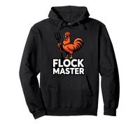 Backyard Chicken Farmer Flock Master Rooster Pitchfork Felpa con Cappuccio