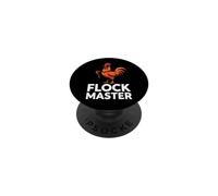 Backyard Chicken Farmer Flock Master Rooster Pitchfork PopSockets PopGrip Adesivo