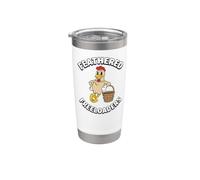 Backyard Chicken Feathered Freeloaders Retro Cartoon Hen Bicchiere termico in acciaio inox doppia parete