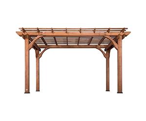 Backyard Discovery Pergola in Legno 305 x 426 cm | Gazebo da Terrazza Autoportante per il Piardino | Pergola da esterno/Resistente alle intemperie