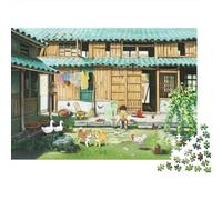 Backyard Farm 1000 Pezzi Puzzles Riciclato Rustic Life Anziani Puzzles Famiglia Gaming Time Props Accessori per Giochi di Festa for Adulti And Age 10 Up 38x26cm/1000pcs
