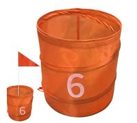 Backyard Golf Bucket, Chipping Game Set, Foldable Storage Organizer, Sturdy Oxford Fabric, Easy Carry Handle, Adults Beginners Kids Women Men, 11.81x11.81x11.81 inches