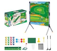 Backyard Golf Game, Golf Training Aid with Balls & Tees, 2-in-1 Putting Mat & Swing Trainer Set for Adults & Kids, Indoor/Outdoor Practice Equipment for Lawn, Yard, Park, 98x74x50cm