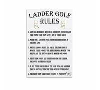 Backyard Ladder Ball Poster Game Instruction Chart Home Wall Print