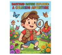 Backyard Nature Explorer: A Coloring Adventure: Fun Outdoor Discovery Coloring Book for Kids Ages 4-8 | 40 Adventure Pages with Wildlife, Plants, and Nature Activities