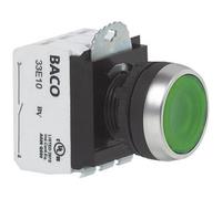 BACO BAL21AH20H L21AH20H Pulsante Anello frontale in plastica, cromato Verde 1