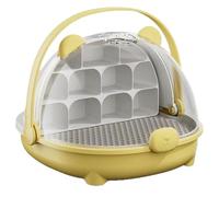 Baco da seta, contenitore portatile trasparente per rettili, con manico, per osservare l'habitat degli animali domestici