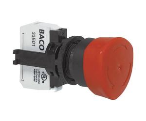 BACO L22ED01D Arresto indurgenza flangia plastica, nero 600 V 10 A IP69K 1 pz(i)