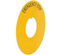 BACO LWE16300 Emergenza Stop Rotondo Piastra per Testa a Fungo Ø 60mm Giallo