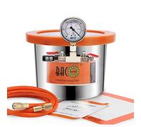 BACOENG 6.8 L Camera del vuoto in acciaio inox con coperchio in vetro temperato Perfetto per stabilizzare legno, siliconi degassanti, epossidici e oli essenziali