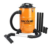 BACOENG Aspiracenere Stufa Pellet con Sistema di Filtraggio a Due Fasi, 20L Bidone Aspiracenere, 1200W