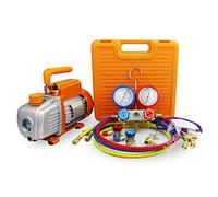 BACOENG Pompa del Vuoto per Condizionatori con Kit Manometri Condizionatori, Kit Ricarica Aria Condizionata Auto Ideale per R134A R410A R407C Refrigeranti, Kit Pompa Vuoto per HVAC/Auto AC