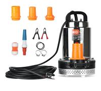 BACOENG Pompa Sommersa 12V DC Pompa Ad Acqua Sommergibile a Energia Solare Pompa Ad Immersione con 3 connettori per Laghetto Piscina