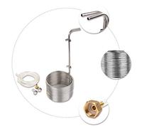 BACOENG Raffreddatore ad Immersione 5/16" x 15m, Raffreddatore Mosto in Acciaio Inox con 2 x 150 cm Tubo Flessibile, Spirale di Raffreddamento per la Produzione di Birra