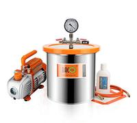 BACOENG Vacuum degassamento Kit 12 litri - Pompa per il vuoto monostadio 85 Lt/min