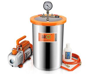 BACOENG Vacuum degassamento Kit 19 litri - Pompa per il vuoto monostadio 85 Lt/min